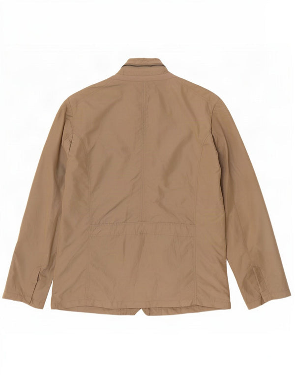 Geox Herre Respira Hooded Utility Jacket UK 46 3XL Beige Polyamid