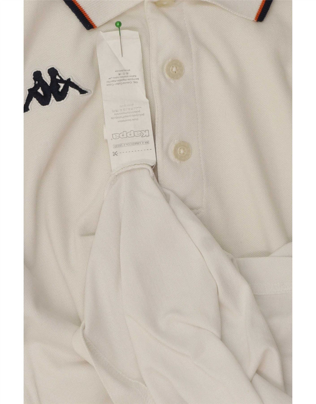 Kappa herre polo shirt lille hvid stribet bomuld