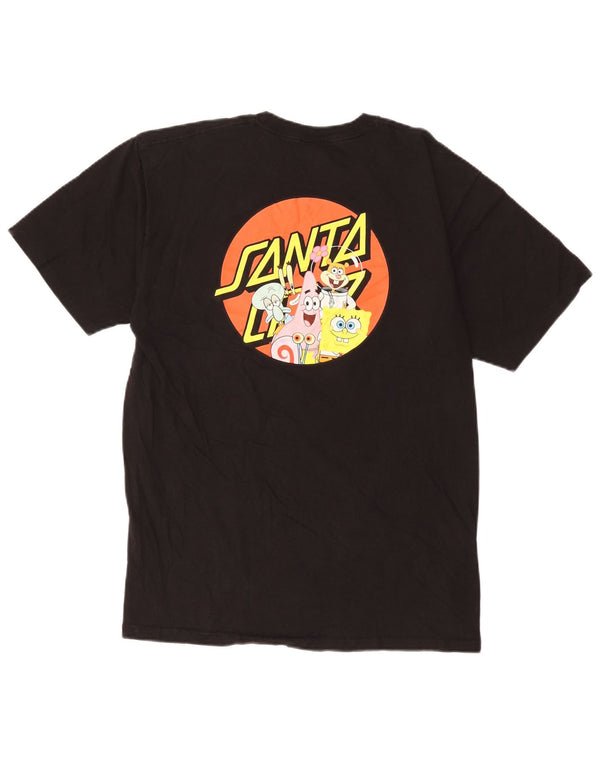 Santa Cruz Herre SpongeBob Grafisk T-Shirt Top Medium Sort Bomuld