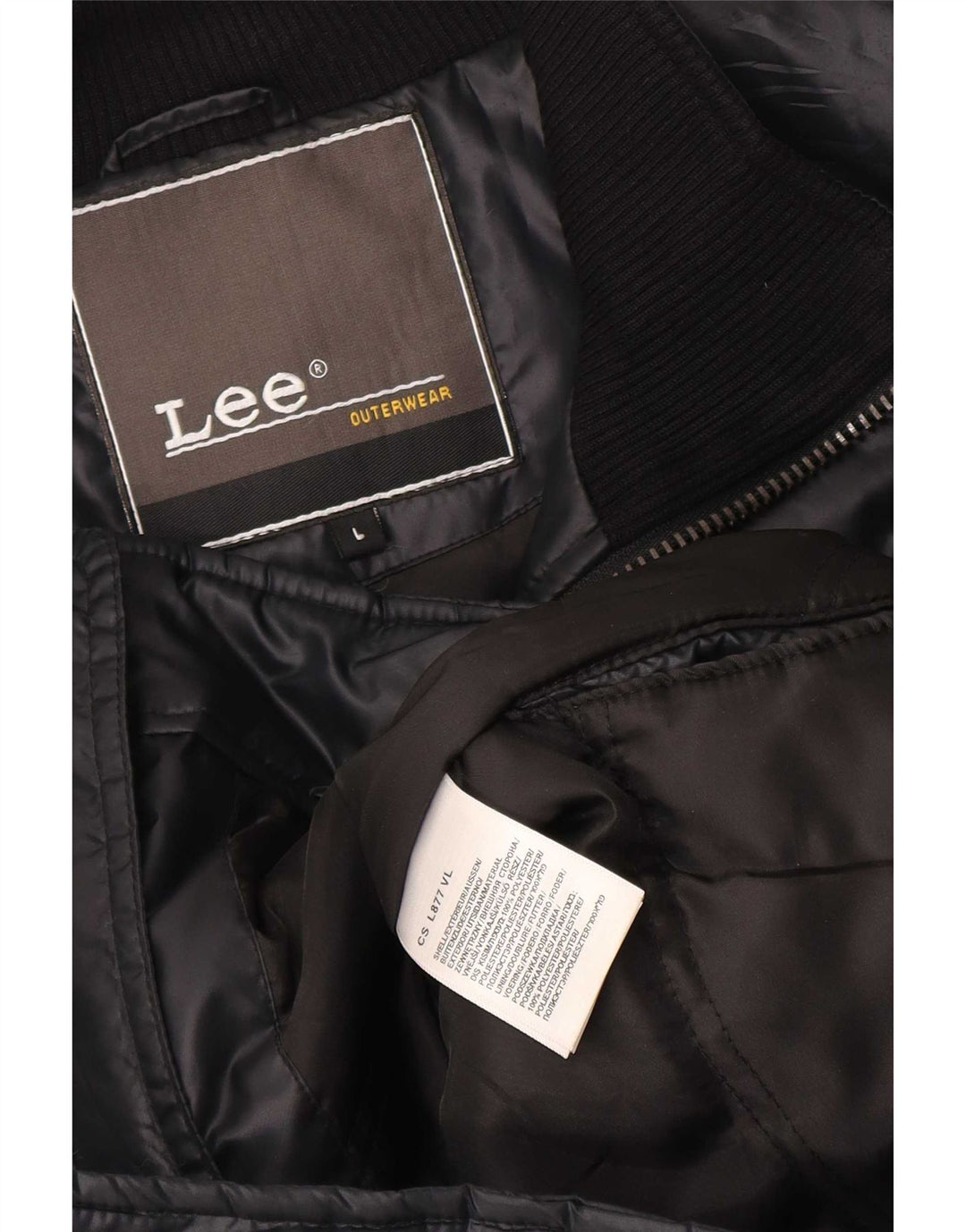 Lee Polstret Herrejakke UK 40 Stor sort polyester