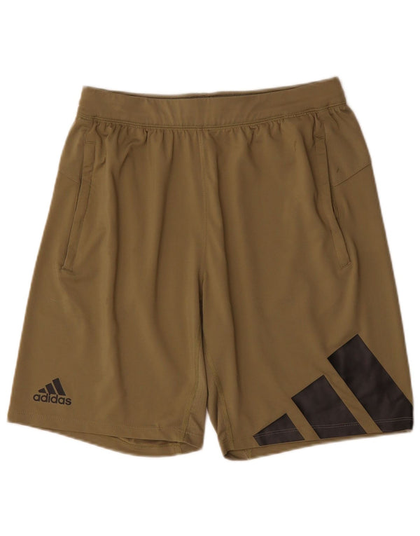 ADIDAS Aeroready grafiske sportsshorts til mænd Medium Khaki Polyester