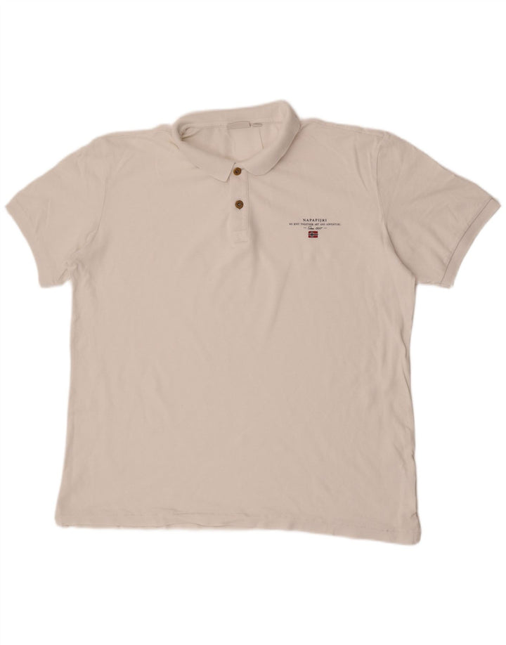 Napapijri Herre Polo Shirt 2XL Hvid