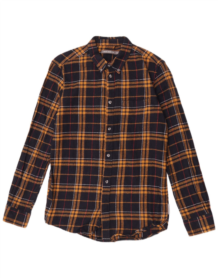 French Connection Herre flannelskjorte Medium brun ternet bomuld