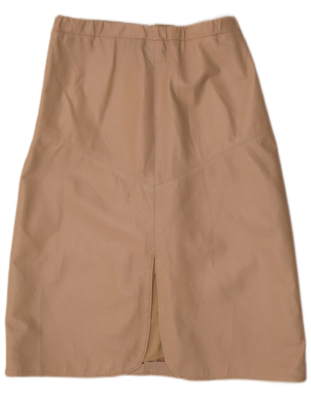 VINTAGE Lædernederdel til kvinder W30 Medium Beige