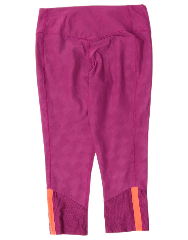 Nike Dame Capri Leggings UK 10 Lille Lilla Geometrisk Polyester