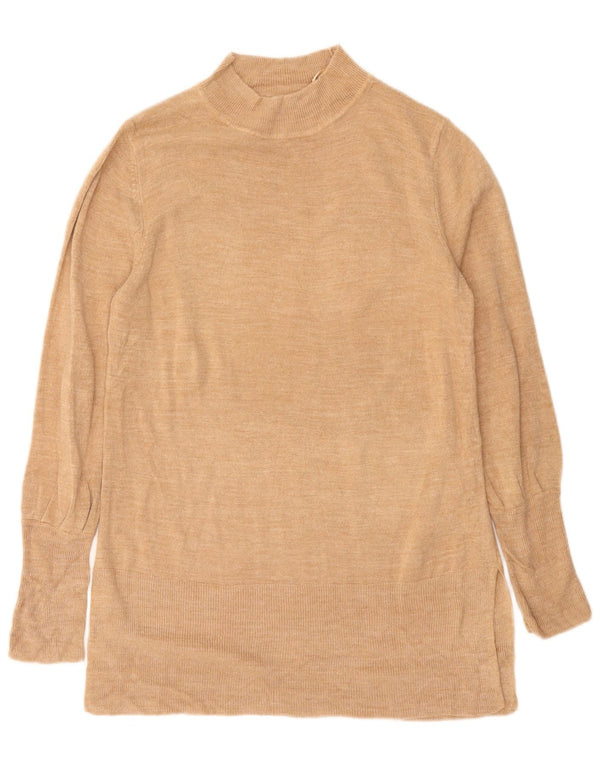 Marks & Spencer Dame Turtle Neck Jumper Sweater UK 14 Medium Beige
