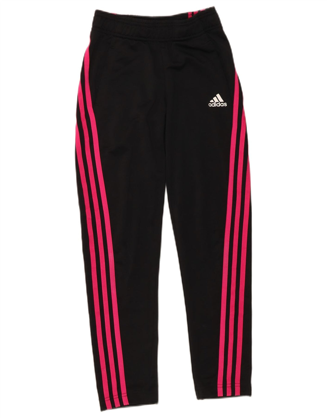 Adidas piger træningsbukser 9-10 år sort stribet polyester