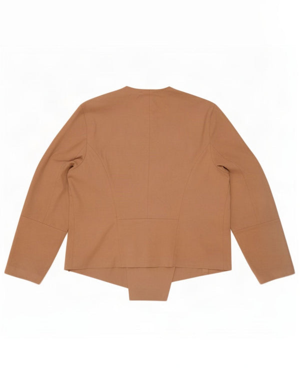 Marks & Spencer Womens Open Cardigan Top UK 18 XL Beige Polyester