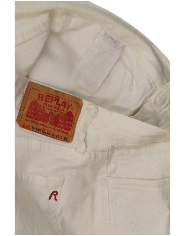 REPLAY Dame Bootcut Jeans W29 L30 Hvid