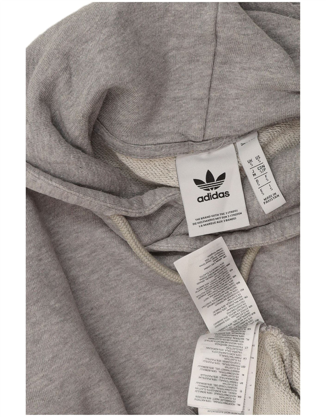 ADIDAS Hættetrøje til mænd, lille grå flækket bomuld