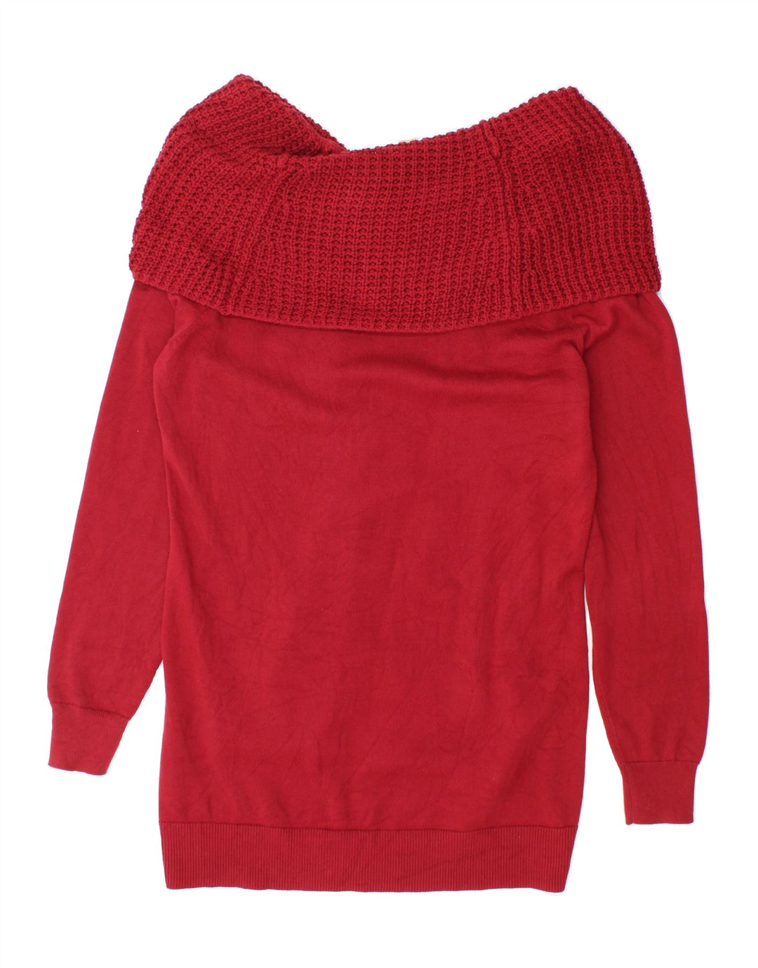 MICHAEL KORS Womens Longline Roll Neck Jumper Sweater UK 16 Large Red Vintage Michael Kors and Second-Hand Michael Kors from Messina Hembry 