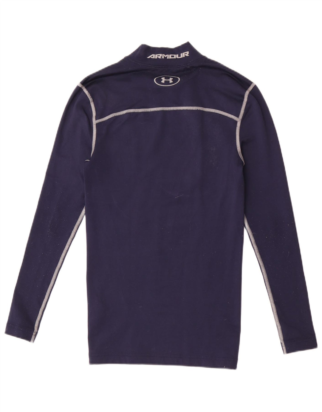 Under Armour Herre Cold Gear Grafisk Top Langærmet Lille Marineblå Stribet