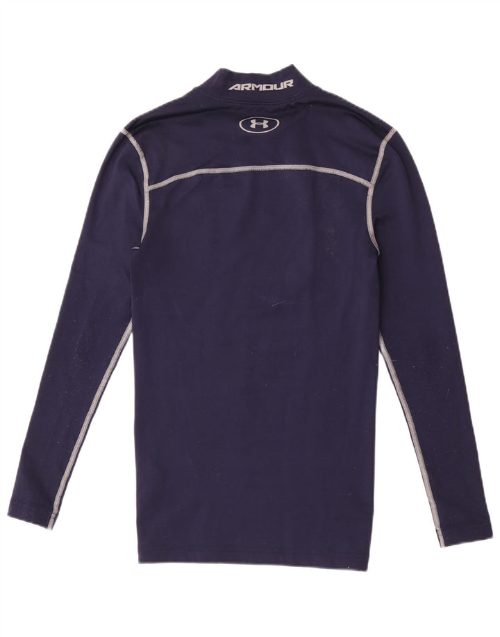 Under Armour Herre Cold Gear Grafisk Top Langærmet Lille Marineblå Stribet