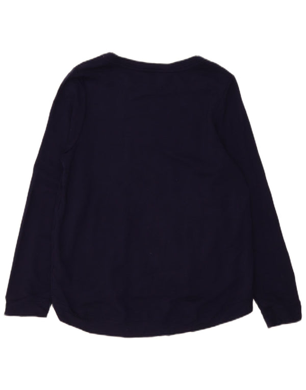 Oasis Womens Grafisk Oversized Sweatshirt Jumper UK 10 Small Navy Blue