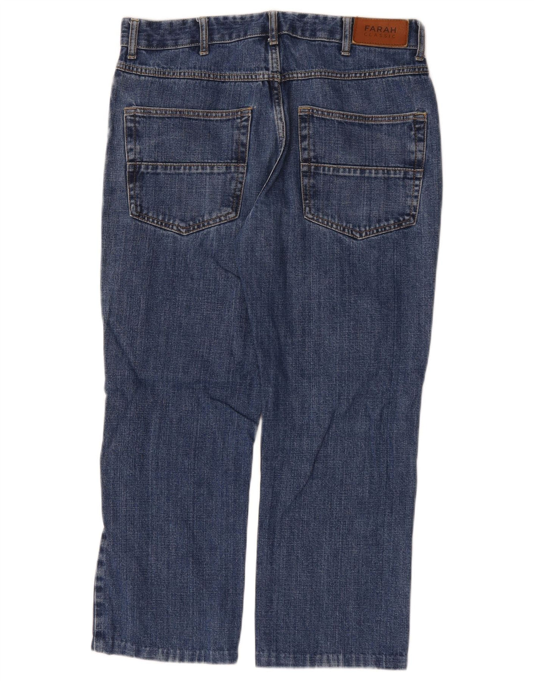 Farah Womens Classic Fit Cropped Jeans W32 L24 Blå Bomuld