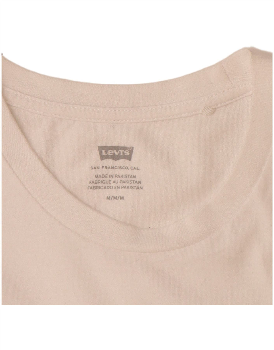 LEVI'S Dame Grafisk T-Shirt Top UK 12 Medium White
