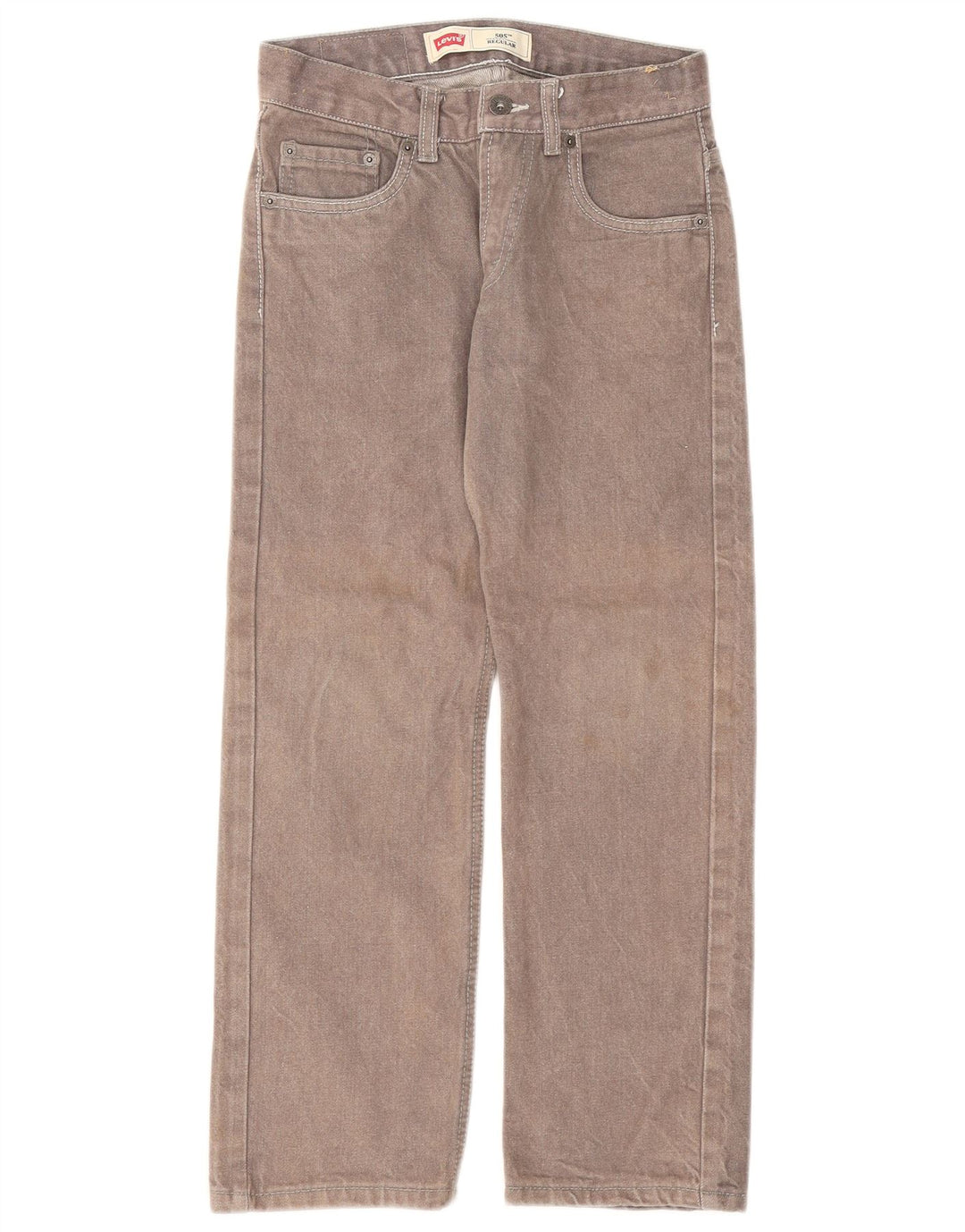 Levi's Womens 505 Regular Straight Jeans W25 L25 Grå Bomuld