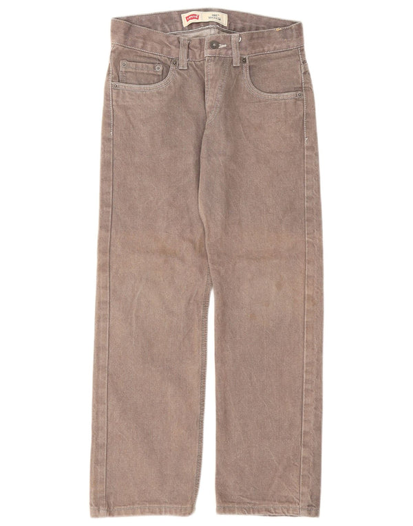 Levi's Womens 505 Regular Straight Jeans W25 L25 Grå Bomuld