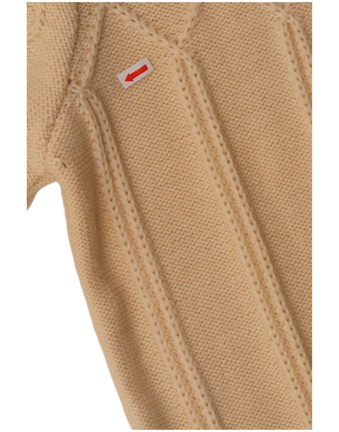 Vintage dame cardigan sweater UK 12 Medium Off White Uld