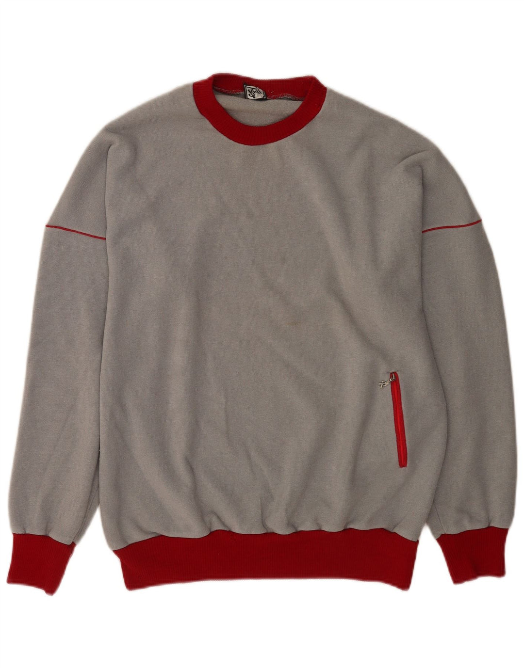 Vintage sweatshirt til mænd IT 54 XL Grå farveblok