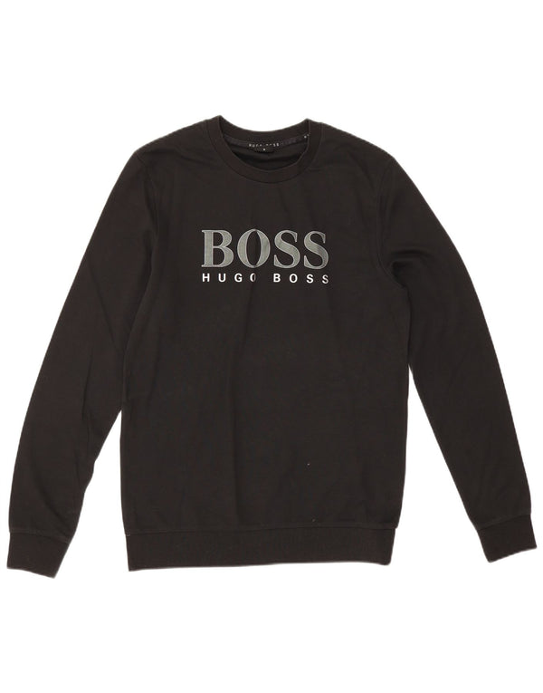 Hugo Boss Grafisk sweatshirt til mænd, lille sort bomuld