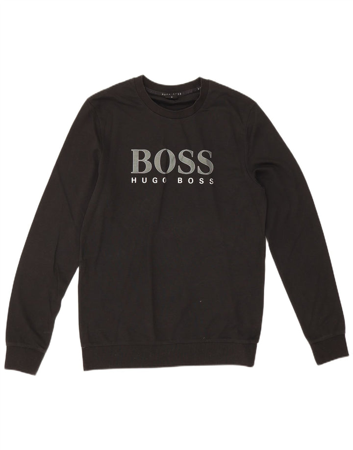 Hugo Boss Grafisk sweatshirt til mænd, lille sort bomuld