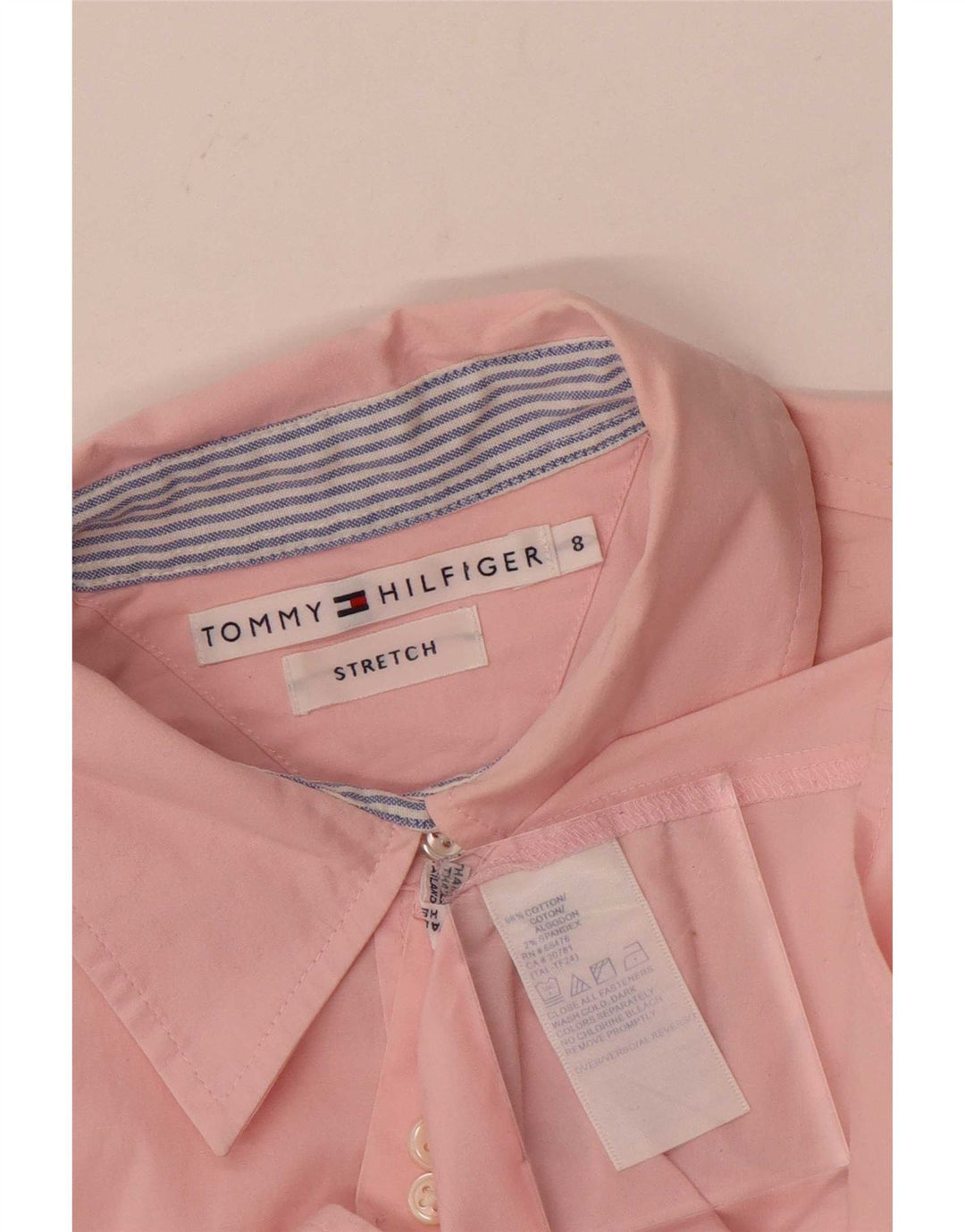 Tommy Hilfiger Dameskjorte US 8 Medium Pink Bomuld
