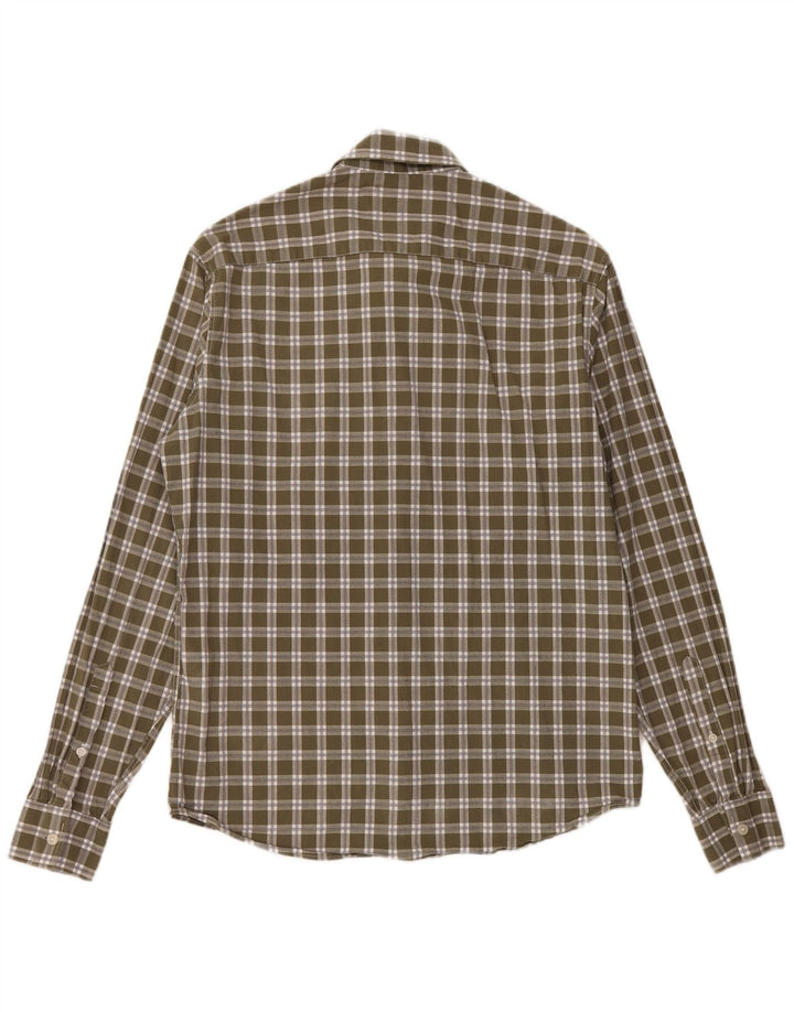 MICHAEL KORS Herre Slim Fit skjorte Medium Khaki ternet bomuld
