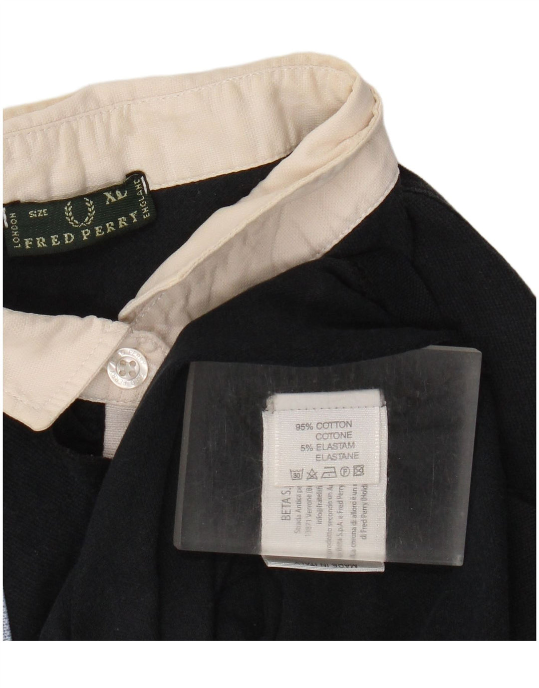 Fred Perry dame poloshirt XL marineblå bomuld