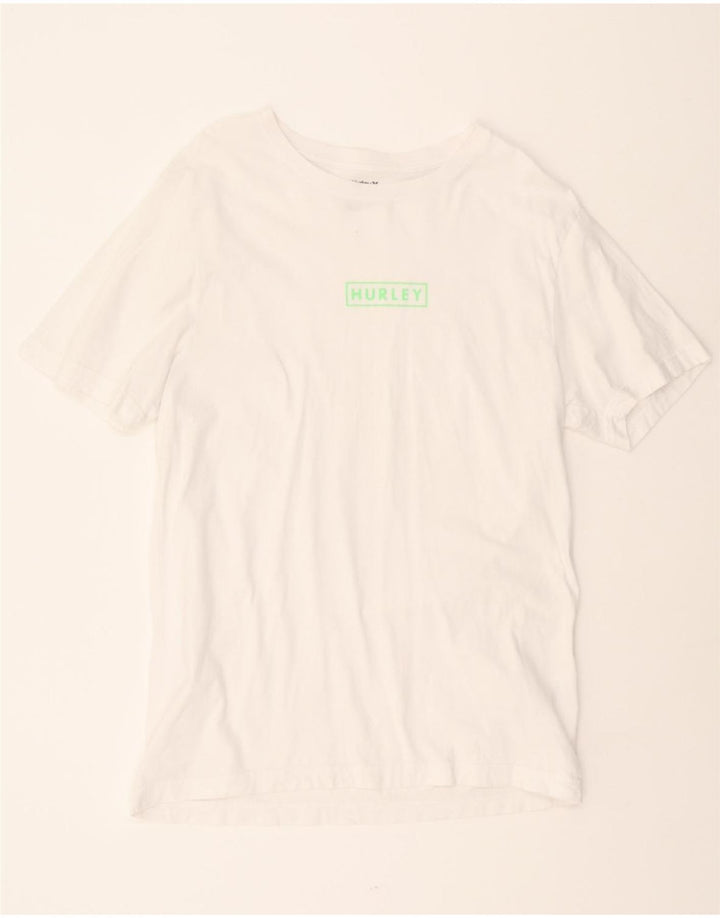 HURLEY Mens T-Shirt Top Medium White Cotton Vintage Hurley and Second-Hand Hurley from Messina Hembry 
