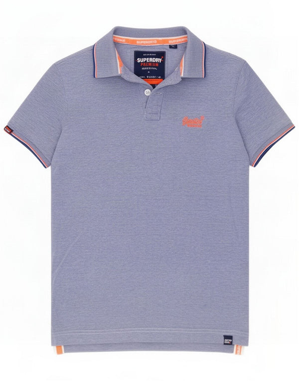 Superdry Mens Polo Shirt XS Purple Cotton