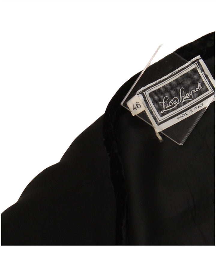 LUISA SPAGNOLI Dame Open Blazer Jacket IT 46 Large Black