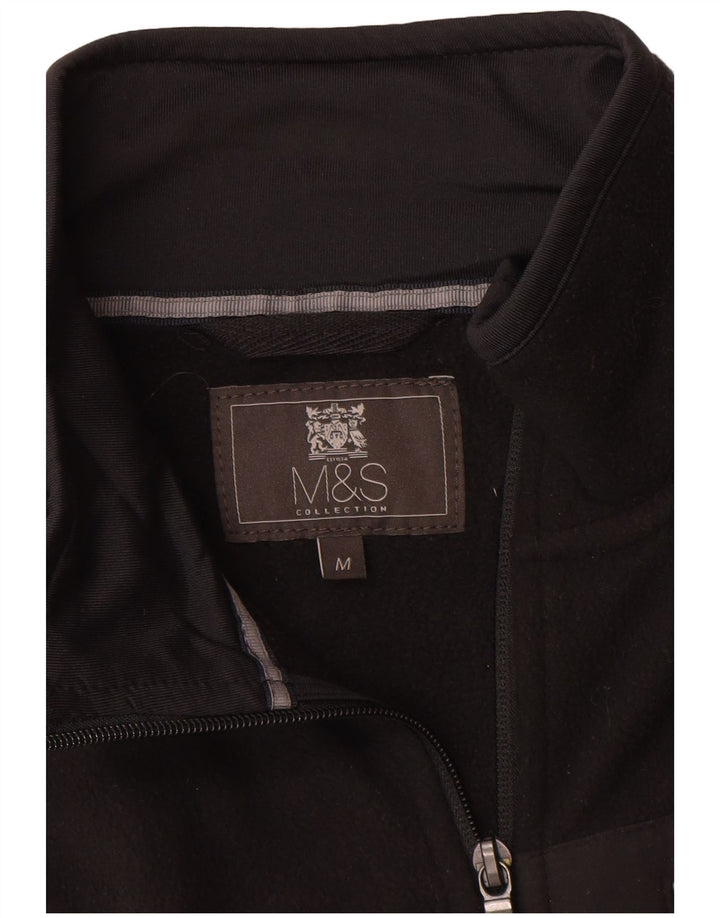 Marks & Spencer Herre Fleece Gilet UK 38 Medium Sort Polyester