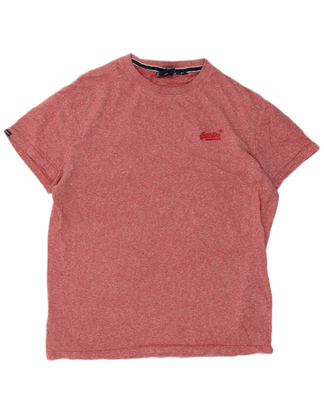 Superdry Herre T-shirt Top XL Rød Flecked Bomuld