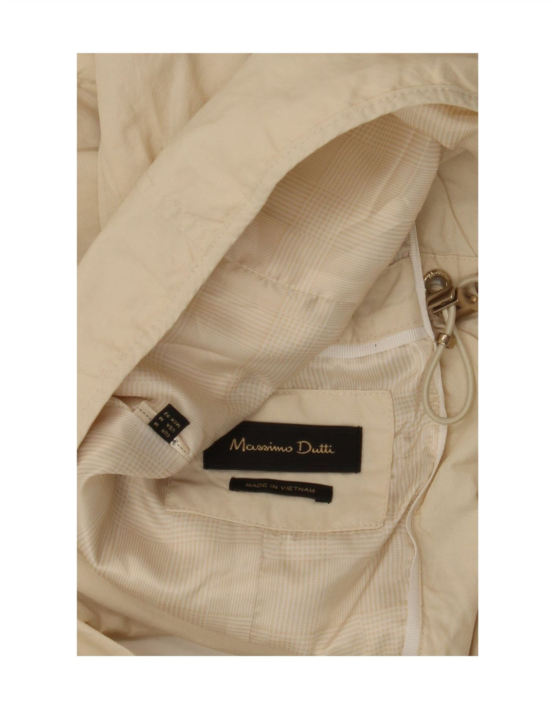 MASSIMO DUTTI Womens Bomber Jacket UK 14 Medium Beige Vintage Massimo Dutti and Second-Hand Massimo Dutti from Messina Hembry 