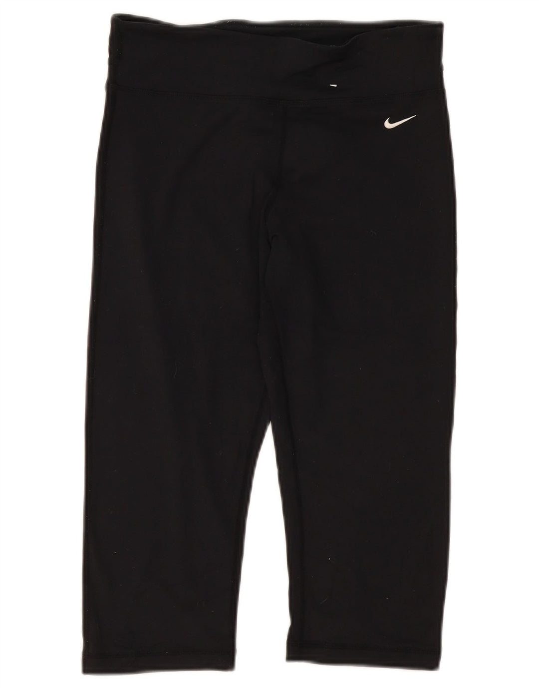 NIKE Dame Dri Fit Capri Leggings UK 10 Small Black Nylon
