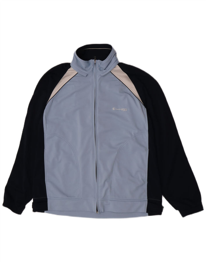 Champion Herre træningsdragt Top jakke Large Blue Colourblock Polyester