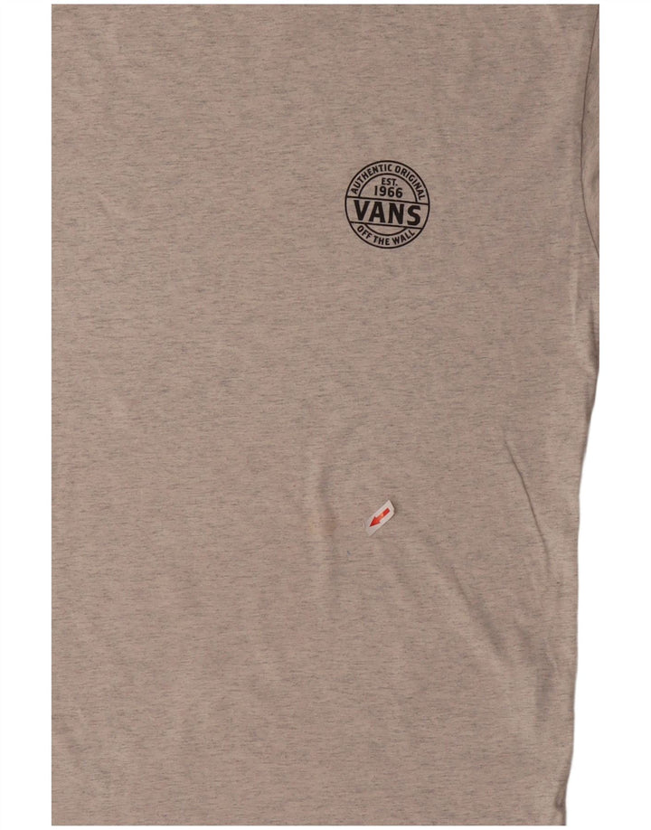 VANS Herre Classic Fit Grafisk T-shirt Top Medium Grey Flecked Bomuld