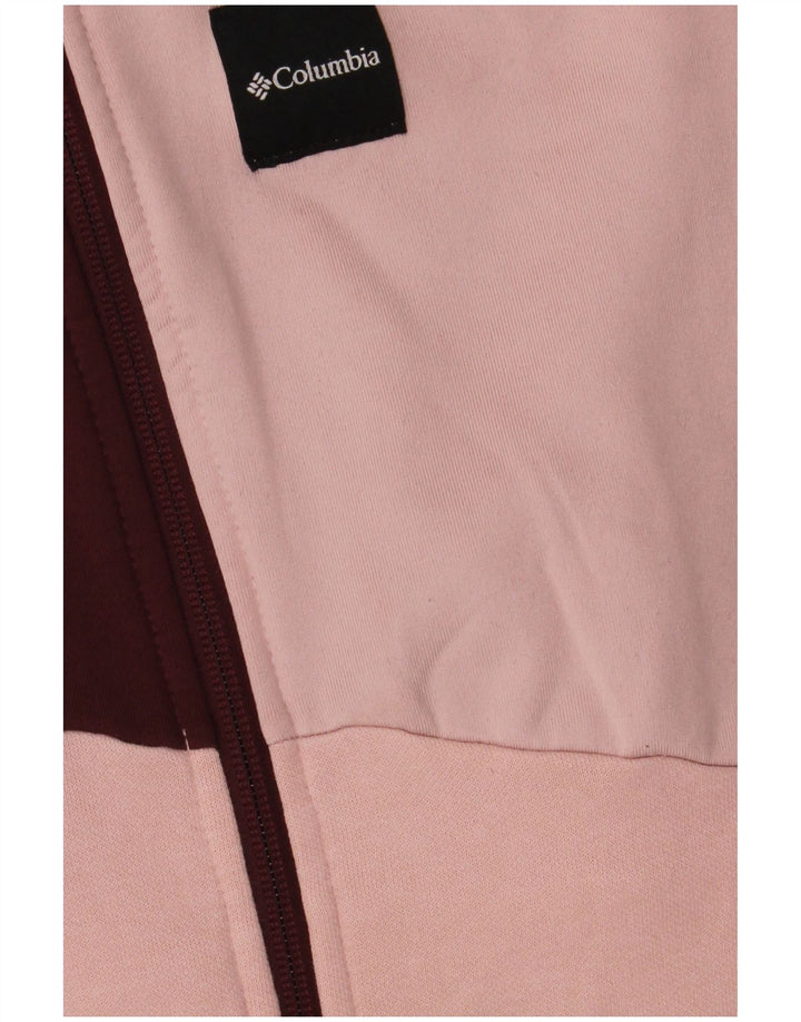 Columbia træningsdragt topjakke til kvinder UK 14 Medium Pink Colourblock