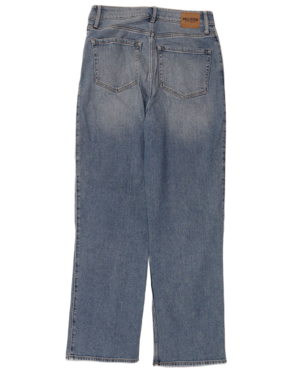 Hollister Dame Far Lige Højtaljede Jeans US 7 Medium W28 L31 Blå