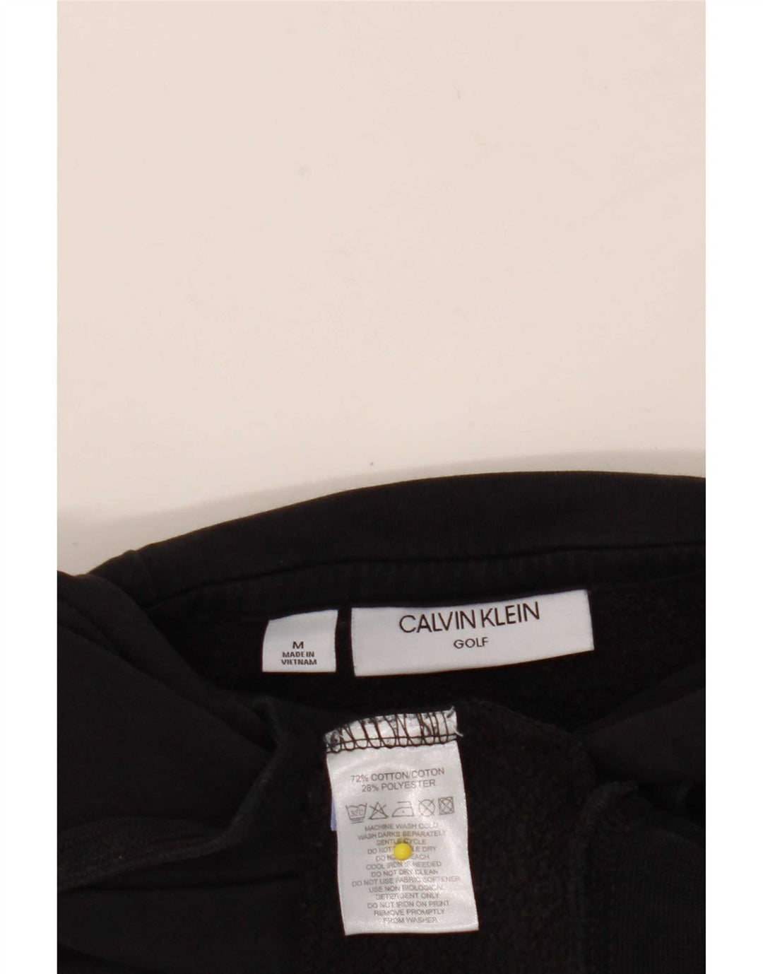 Calvin Klein Herre Golf Hoodie Jumper Medium Sort Bomuld