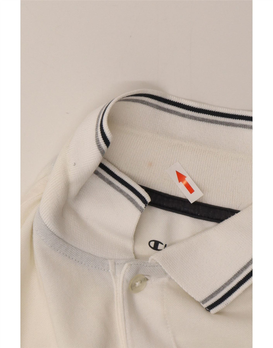 CHAMPION Herre Easy Fit Polo Shirt Stor hvid bomuld