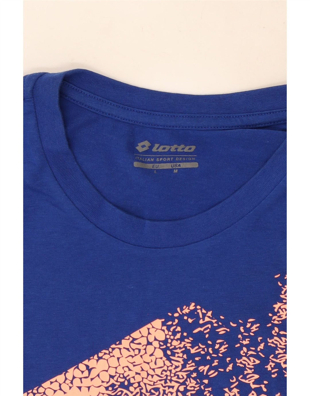 Lotto Herre Grafisk T-Shirt Top Medium Blå