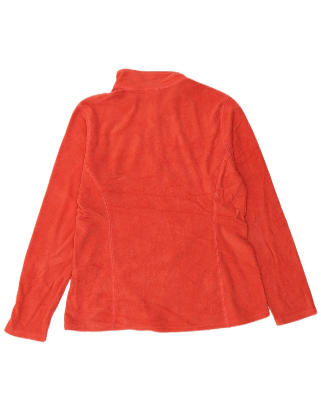 EDDIE BAUER Fleecetrøje med lynlås til kvinder UK 12 Medium Orange Polyester