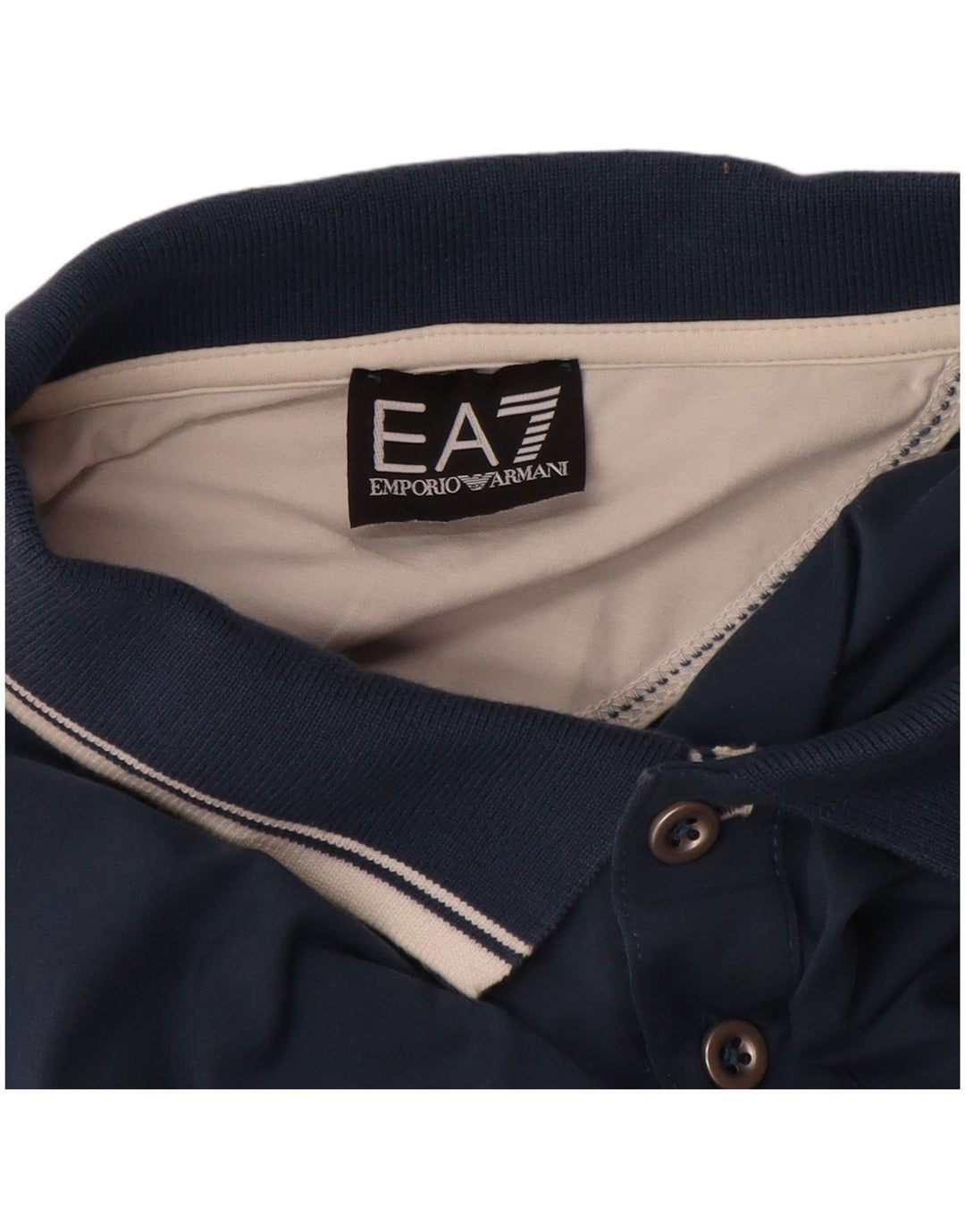 EMPORIO ARMANI Poloskjorte til mænd 3XL Blå Colourblock Bomuld