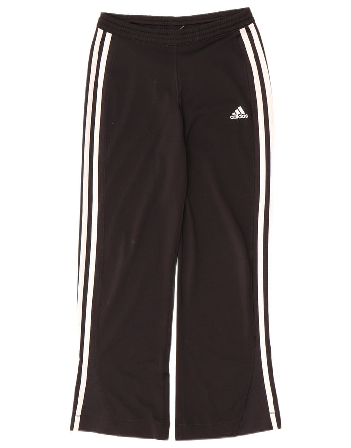 ADIDAS Girls Climacool Tracksuit Trousers 9-10 Years Black Polyester