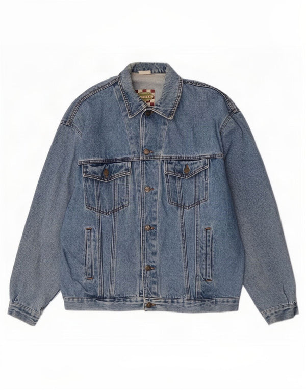 CLARK Mens Denim Jacket UK 42 XL Blue