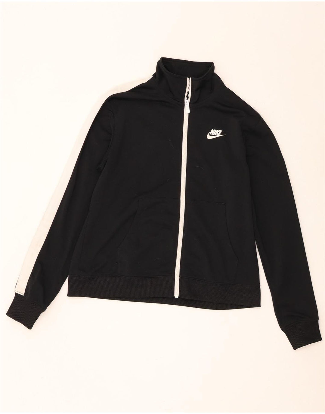 Nike træningsdragt topjakke til kvinder UK 14 Medium Sort Colourblock Polyester