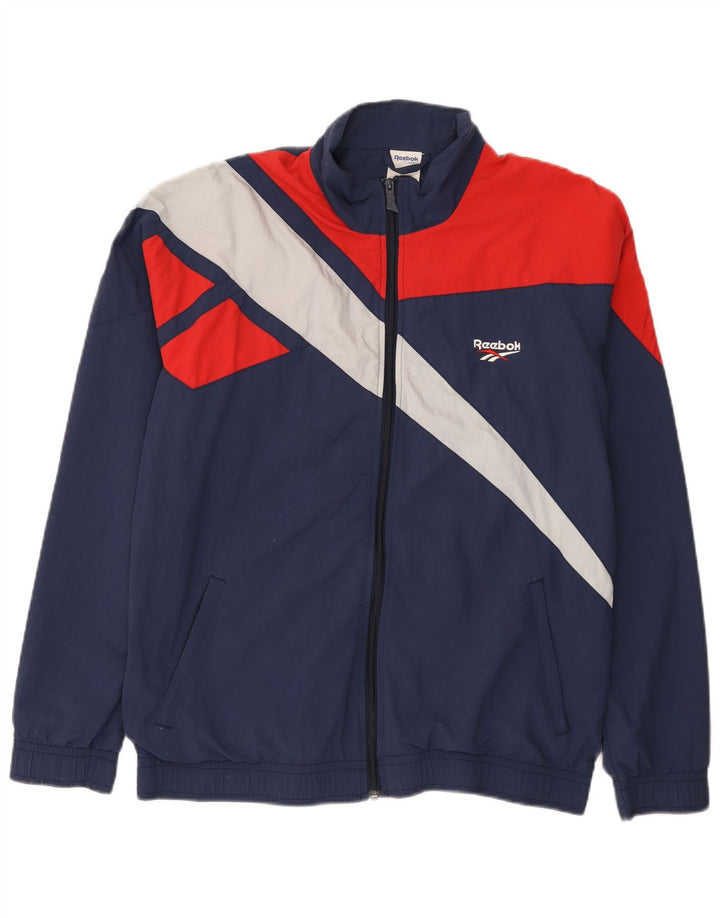 Reebok Træningsdragt til mænd Topjakke Stor marineblå Colourblock Nylon