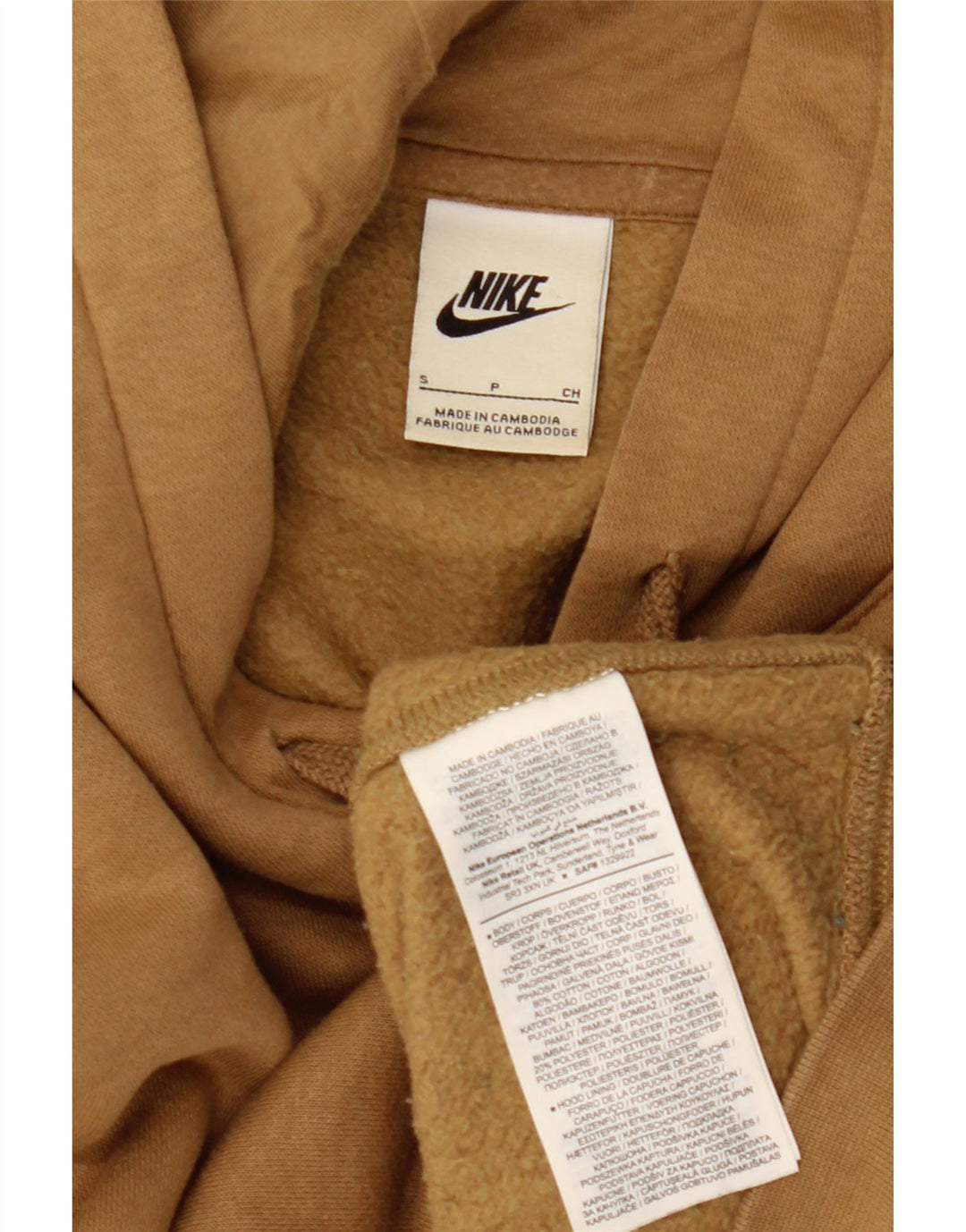Nike hættetrøje til mænd, lille beige bomuld